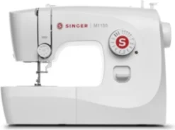 SINGER M1155, Weiß, Automatische Nähmaschine, Sägen, 4 Step, Variabel, Tasten, Drehregler