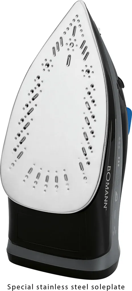 BOMANN Dampfbügelautomat DB 6003 CB Schwarz/blau Dampf Bügeleisen 7 Funktionen – Bild 2