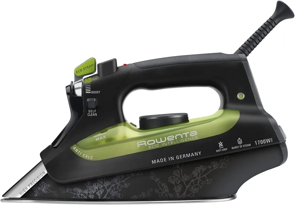 Rowenta DW6030 Eco Intelligence Dampfbügeleisen - Schwarz/ Grün – Bild 20