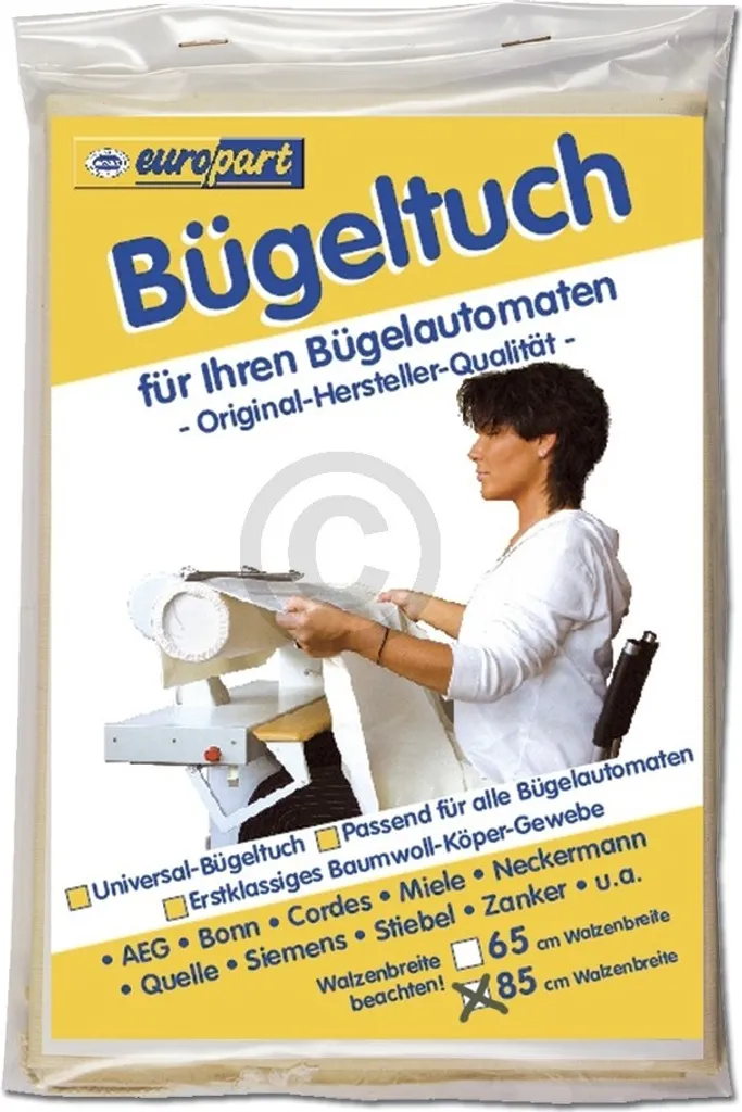 Bügeltuch Universal Bügelautomat 85cm Baumwolle AEG Electrolux 8996470168700 Miele1566620 Bosch Siemens 00450183 – Bild 2
