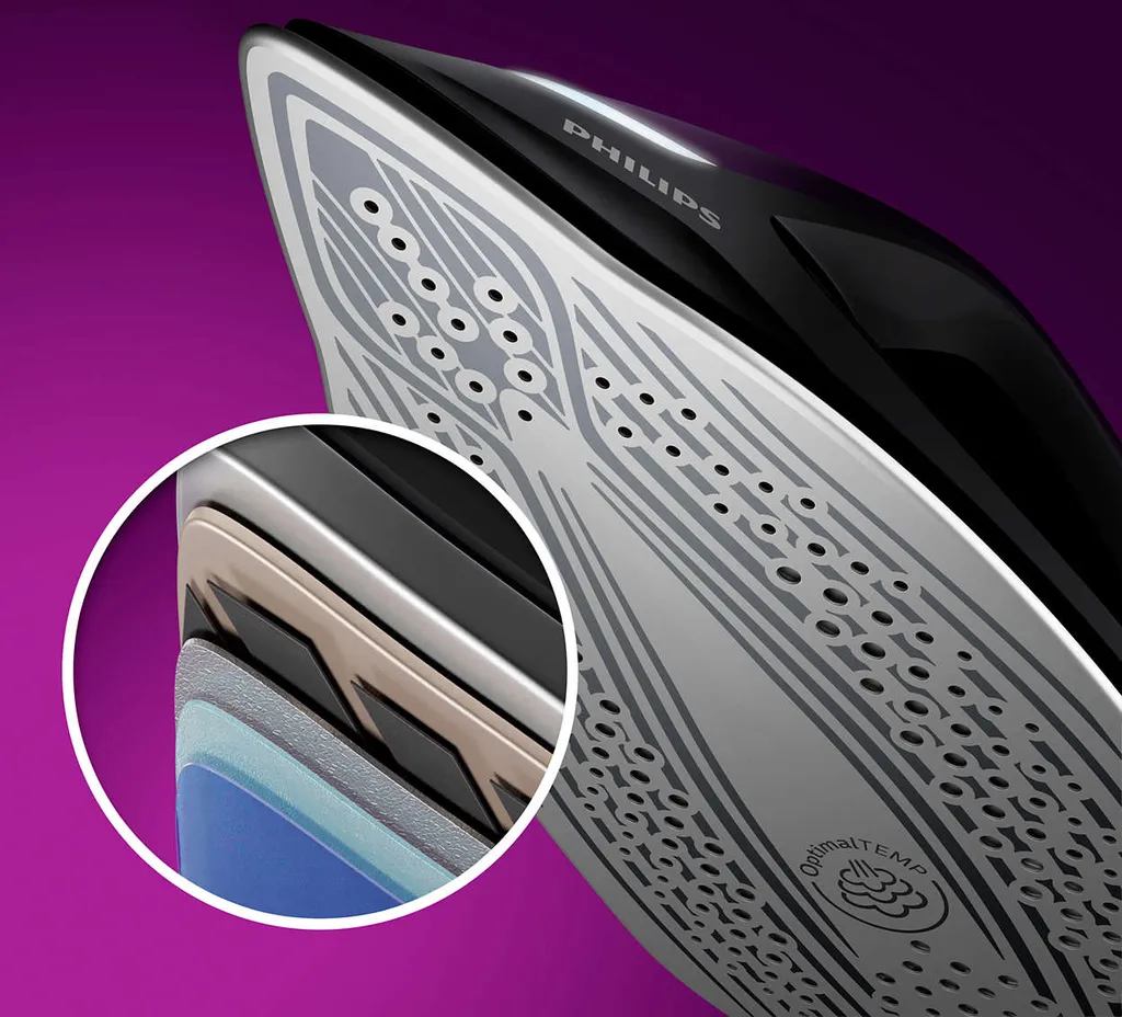 Philips PerfectCare Bügelstation, Keramiksohle, 170 G/min Konstanter. Dampf, 8.5 Bar, 2700 W, Schwarz (PSG8160/30) – Bild 6