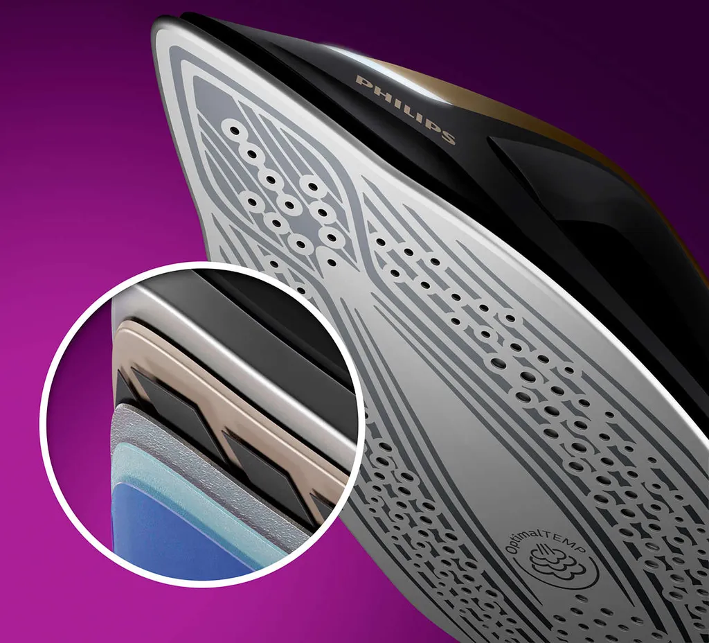 Philips PerfectCare Bügelstation, Keramiksohle, 170 G/min Konstanter. Dampf, 8.5 Bar, 2700 W, Schwarz (PSG8140/80) – Bild 6