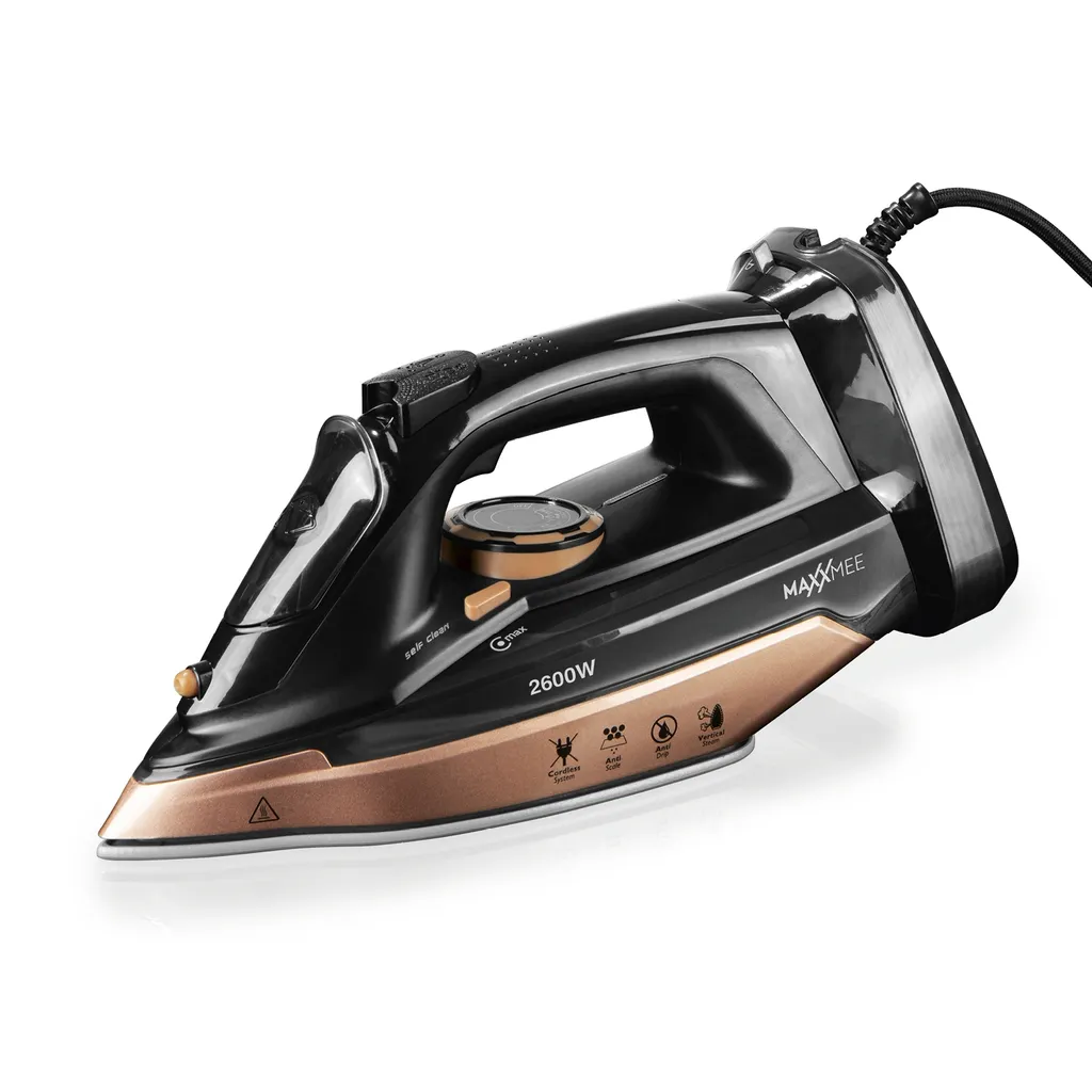 MAXXMEE Dampfbügeleisen - Mit Tropfstopp-, Antikalk- Und Selbstreinigungsfunktion Dampfbügeleisen Bügeleisen Kabellos Antikalk Selbstreinigung Tropfstop Keramik – Bild 2