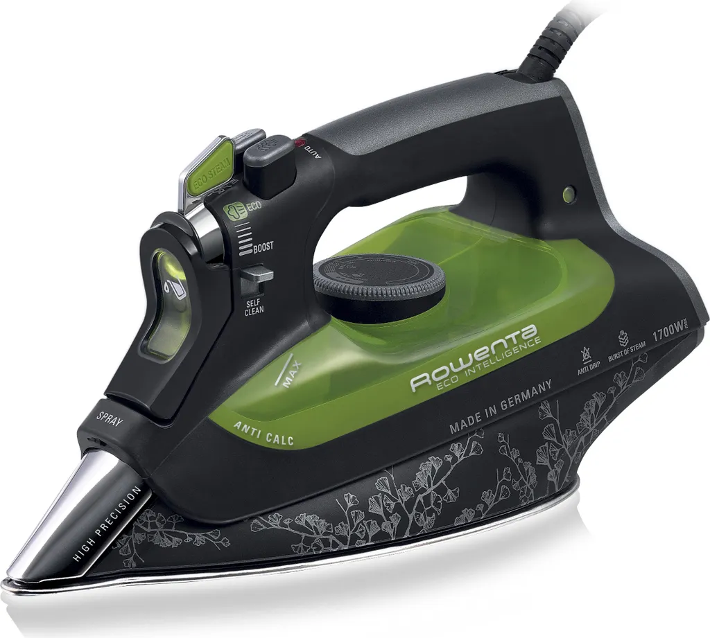 Rowenta DW6030 Eco Intelligence Dampfbügeleisen - Schwarz/ Grün