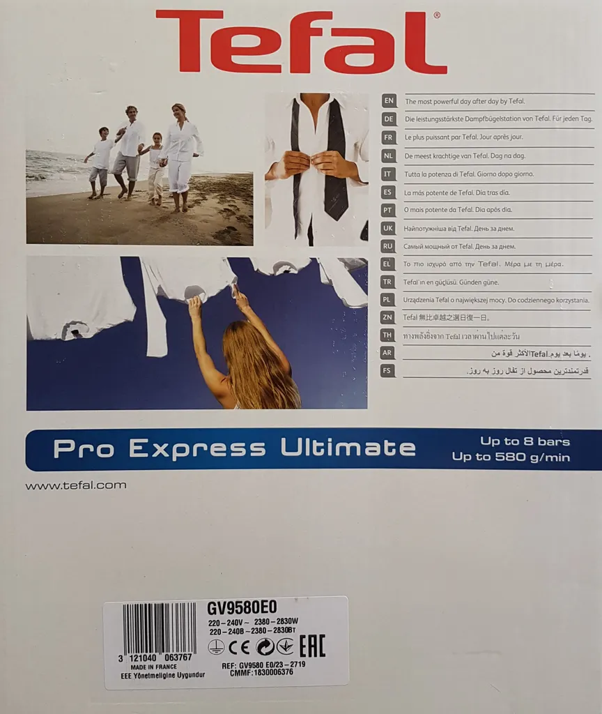 Tefal GV9580 Pro Express Ultimate Dampfbügelstation Bügeleisen 2830 Watt – Bild 5