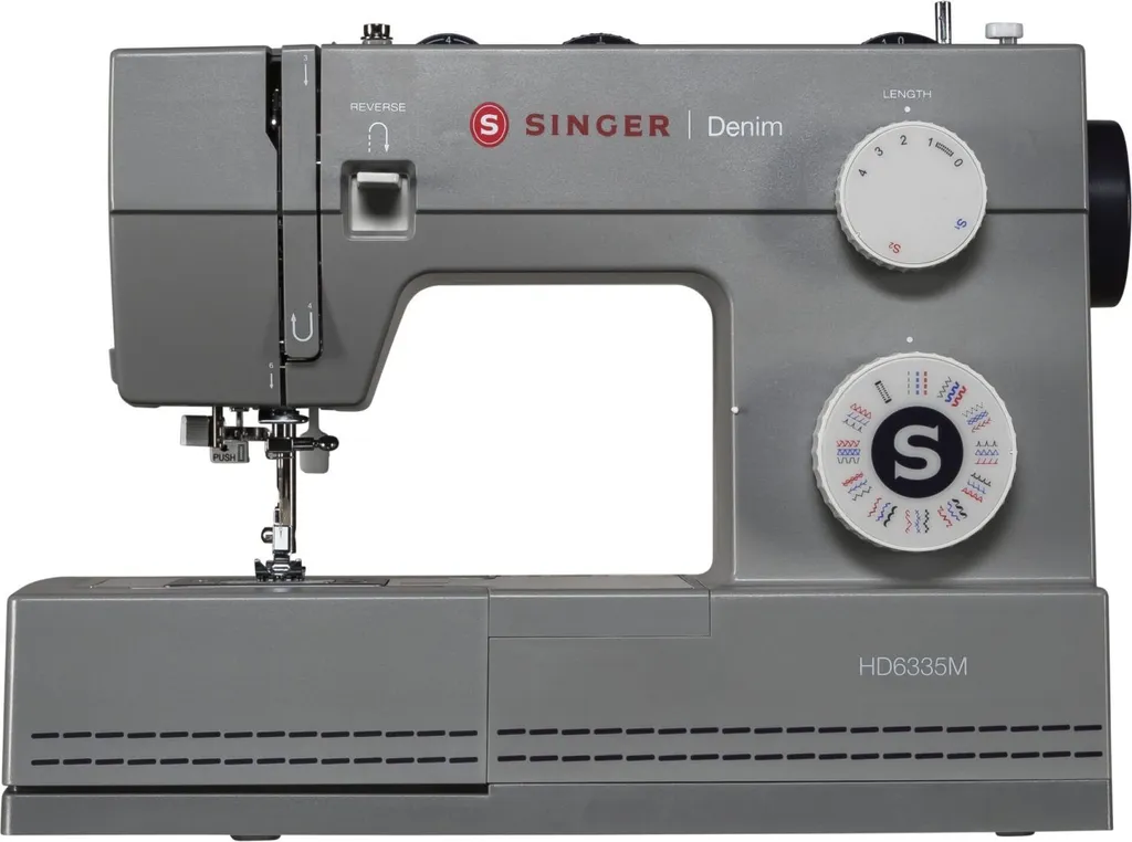 SINGER Heavy Duty, Grau, Automatische Nähmaschine, Sägen, Drehregler, Elektro – Bild 2