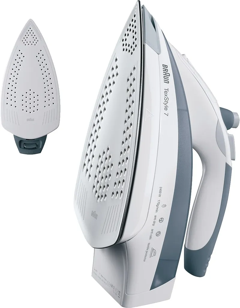 BRAUN TexStyle 775 ETP Dampfbügeleisen 2400 Watt Dreiecks-Dampfstoß Grau – Bild 8