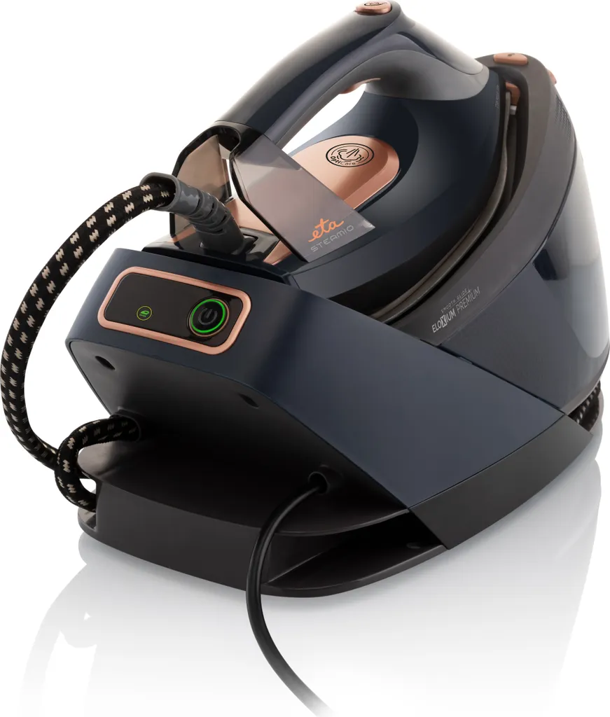 ETA Bügelstation STEAMIO ETA129090000, Mit Dampfgenerator, Eloxium Premium Bügelsohle, Dampfdruck Bis Zu 5,5 Bar, Dampfaustritt Bis Zu 120 G/Min, Wassertank 1,5 L, ANTI CALC, SELF CLEAN, DRIP STOP – Bild 2