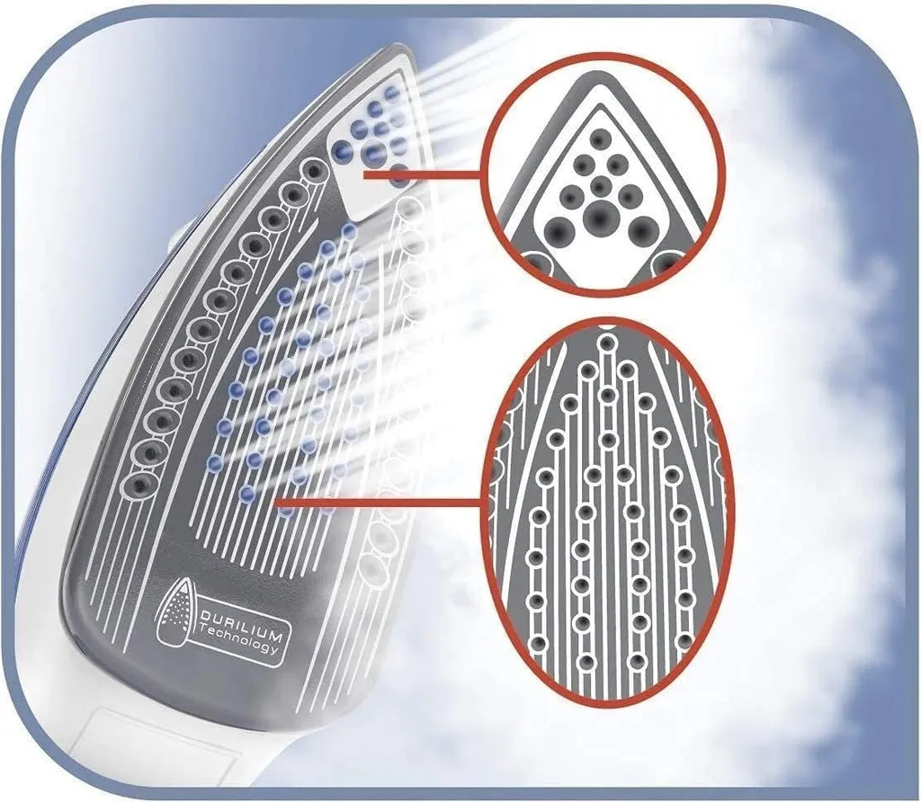 Tefal Dampfbügeleisen Easygliss Plus Durilium Airglide-Bügelsohle 2700W FV5751 – Bild 4