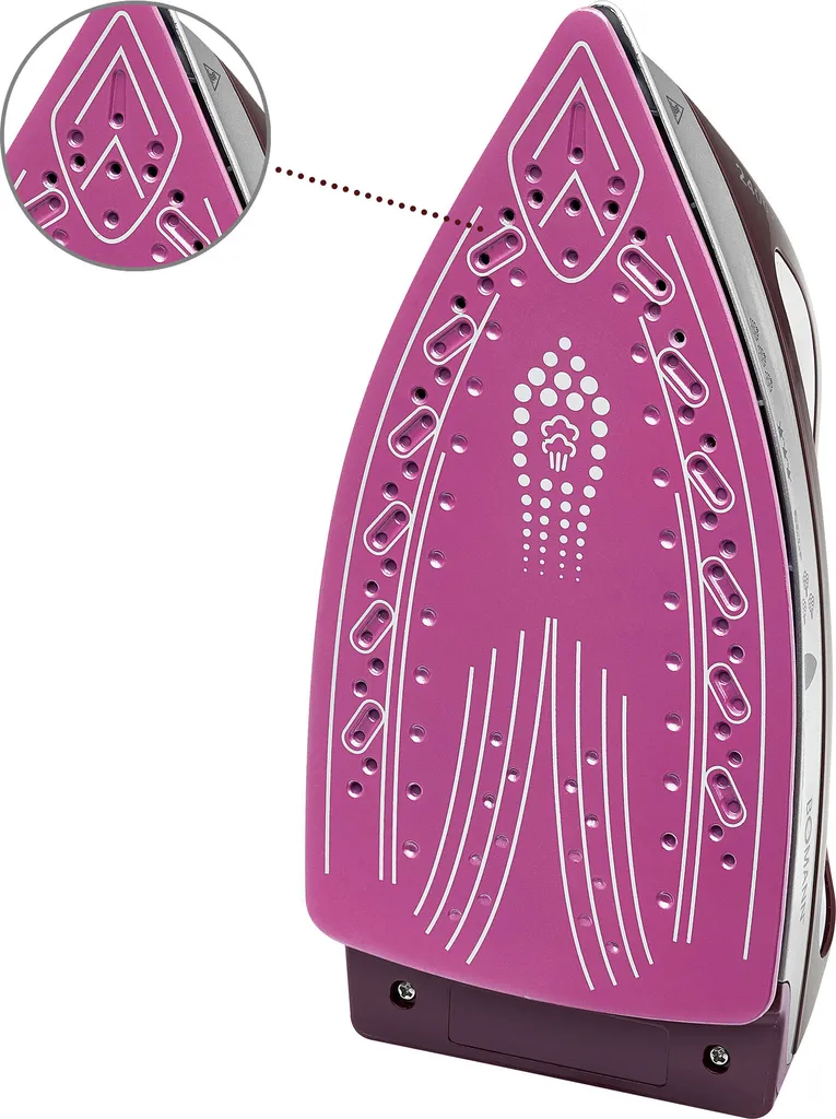 Bomann DBS 6034 CB Dampfbügelstation, Superglide-Keramiksohle, 3,5 Bar Dampfdruck, Elektronisches Anti-Tropf-System, 2300W, Weiß-flieder – Bild 3