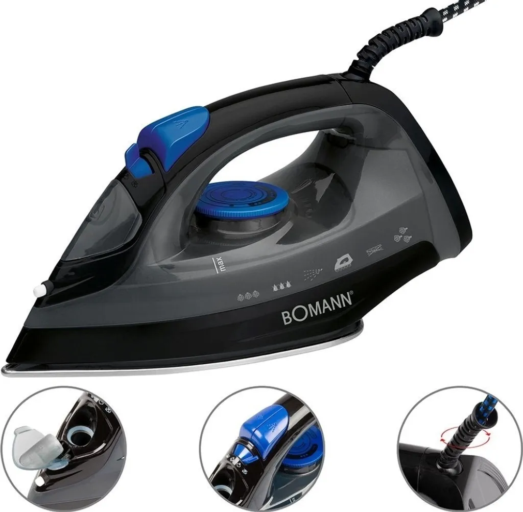 BOMANN Dampfbügelautomat DB 6003 CB Schwarz/blau Dampf Bügeleisen 7 Funktionen – Bild 12