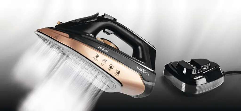 MAXXMEE Dampfbügeleisen - Mit Tropfstopp-, Antikalk- Und Selbstreinigungsfunktion Dampfbügeleisen Bügeleisen Kabellos Antikalk Selbstreinigung Tropfstop Keramik – Bild 11